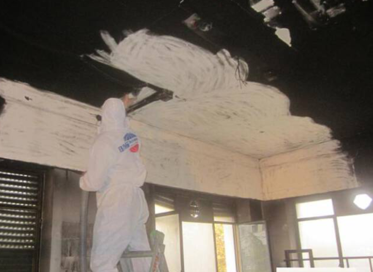 Limpieza después de incendio